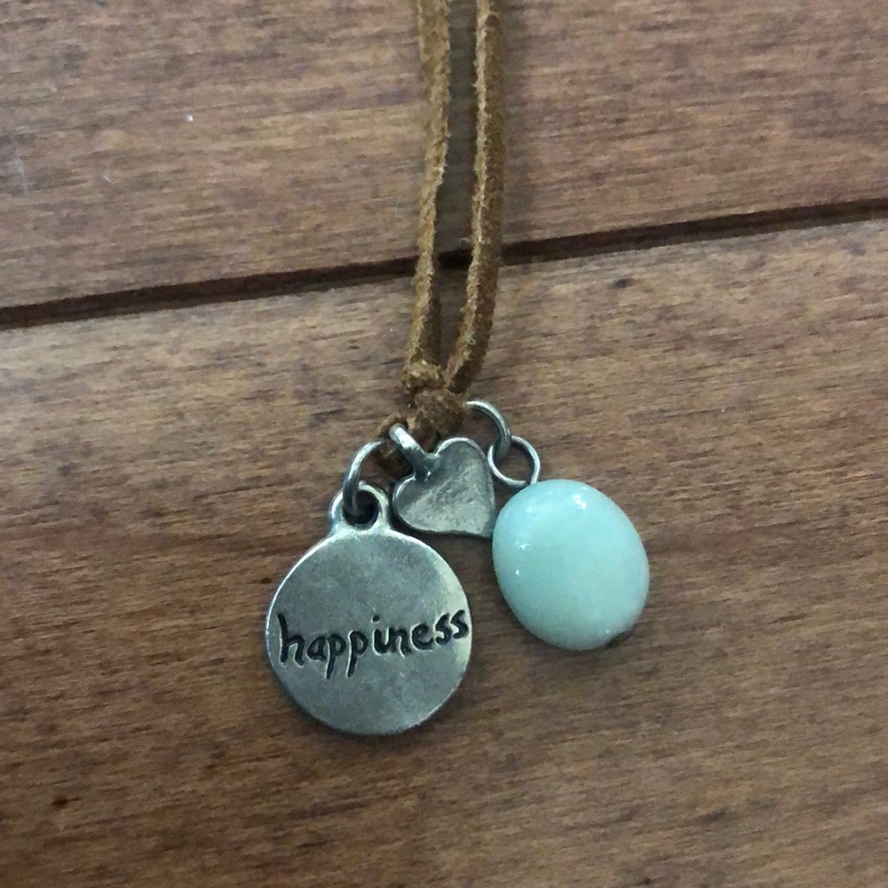 “Happiness” Suede Leather Necklace!